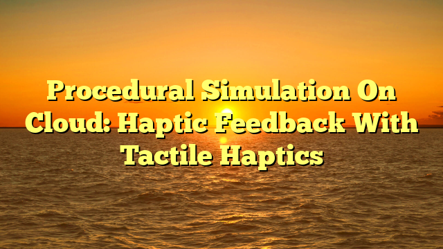 Procedural Simulation On Cloud: Haptic Feedback With Tactile Haptics
