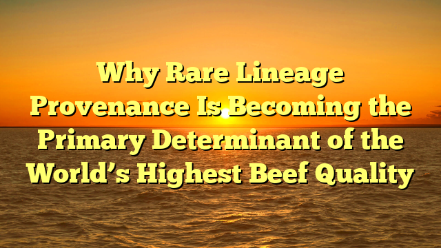 Why Rare Lineage Provenance Is Becoming the Primary Determinant of the World’s Highest Beef Quality